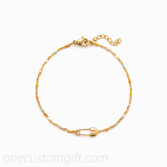 Be Safe Stay Strong Come Home Safety Pin Bracelet