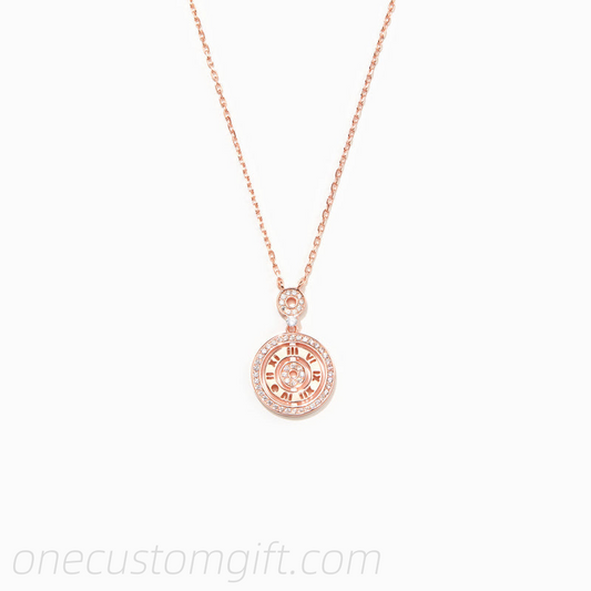 Lucky Charm Roman Numerals Necklace