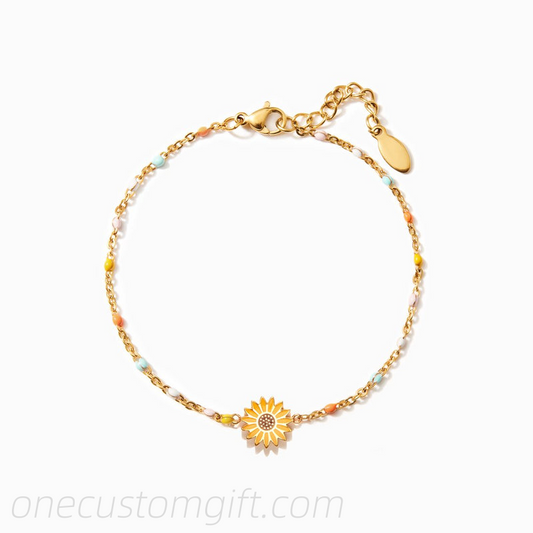 Daughter Or Granddaughter Sunflower Bracelet