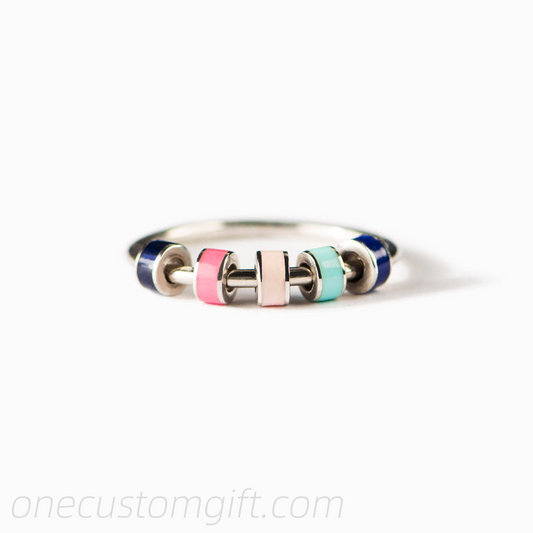 Spinning Enamel Fidget Anxiety Ring