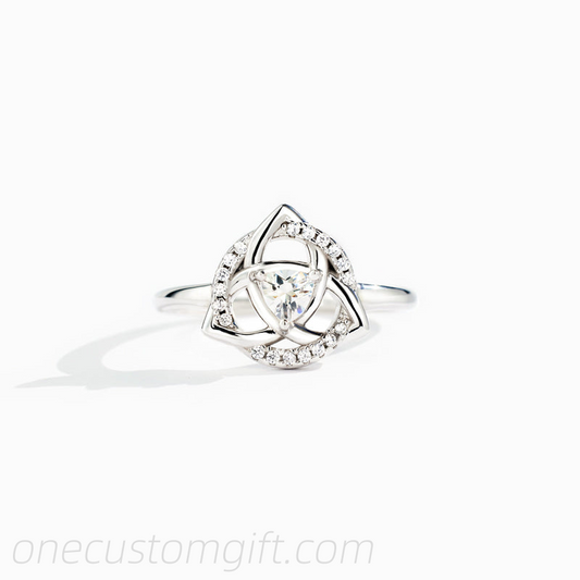 Always My Sister Forever My Friend Celtic Sisters Knot Ring