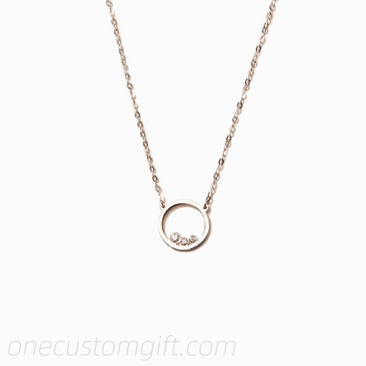Three Generations Triple Stone Necklace