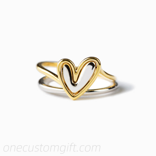 Self Love Layered Heart Ring