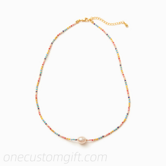 Rainbow Pearl Necklace