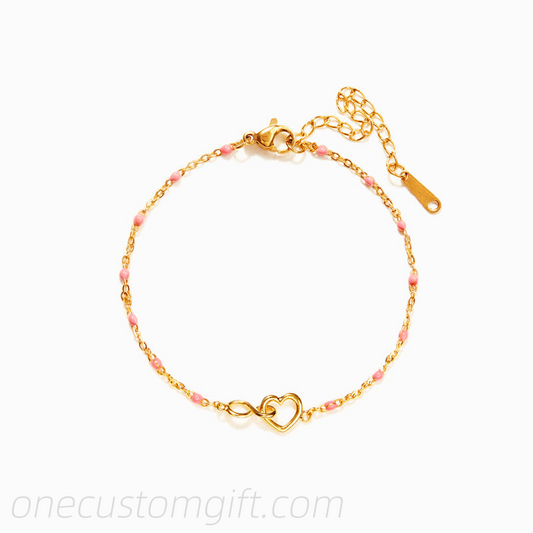 Sisters Forever Infinity Heart Bracelet