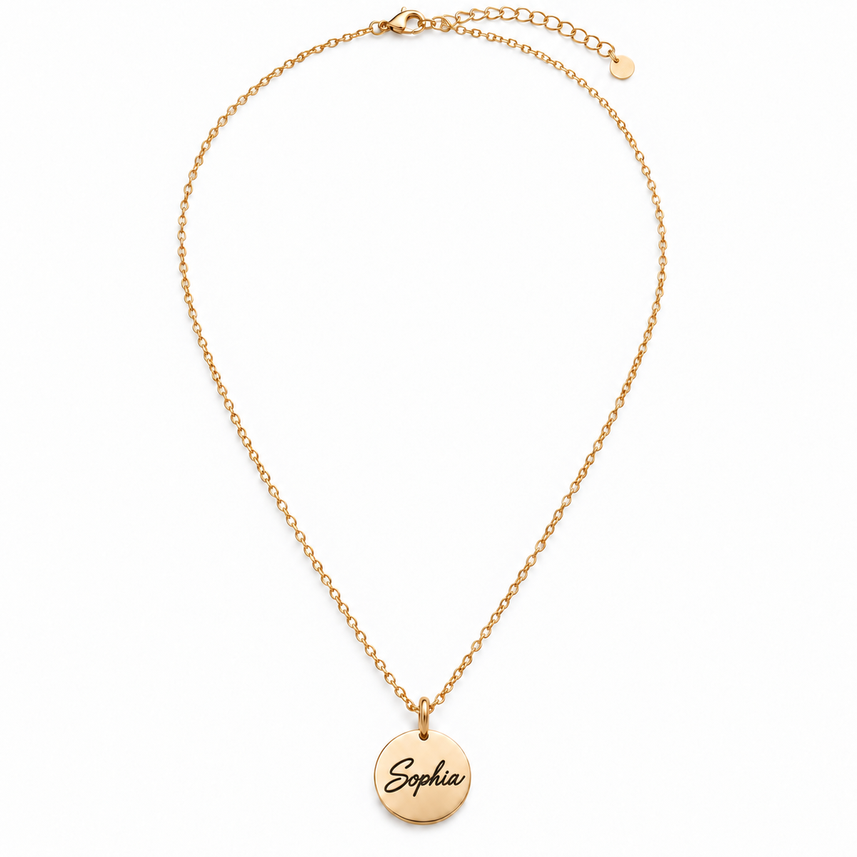 Birth Flower Necklace – Personalized Name Engraving