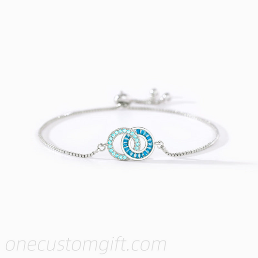 Mother & Daughter Linking Circles Bracelet - Mother's Day Gift