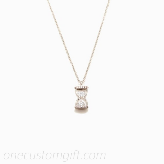 Every Second Every Minute Hourglass Necklace