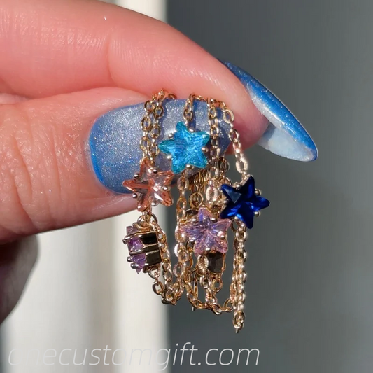 NEW! Star Chain Rings- Gold