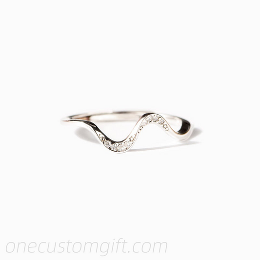 Healing Is Not Linear Minimalist Wave Ring