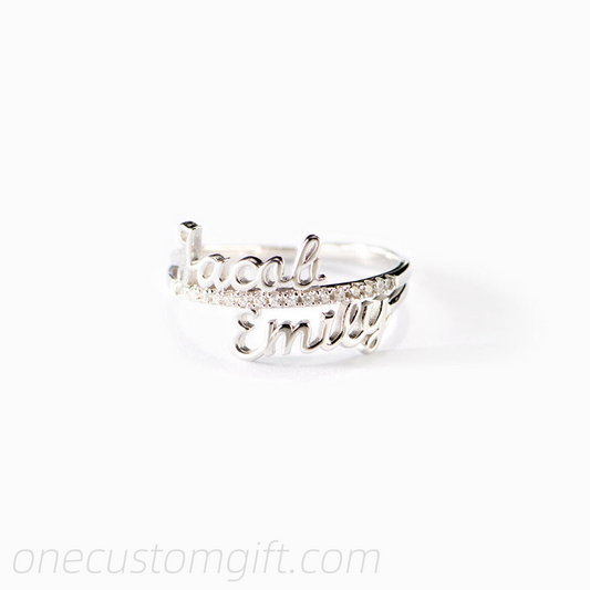 Personalized 1-6 Names Ring