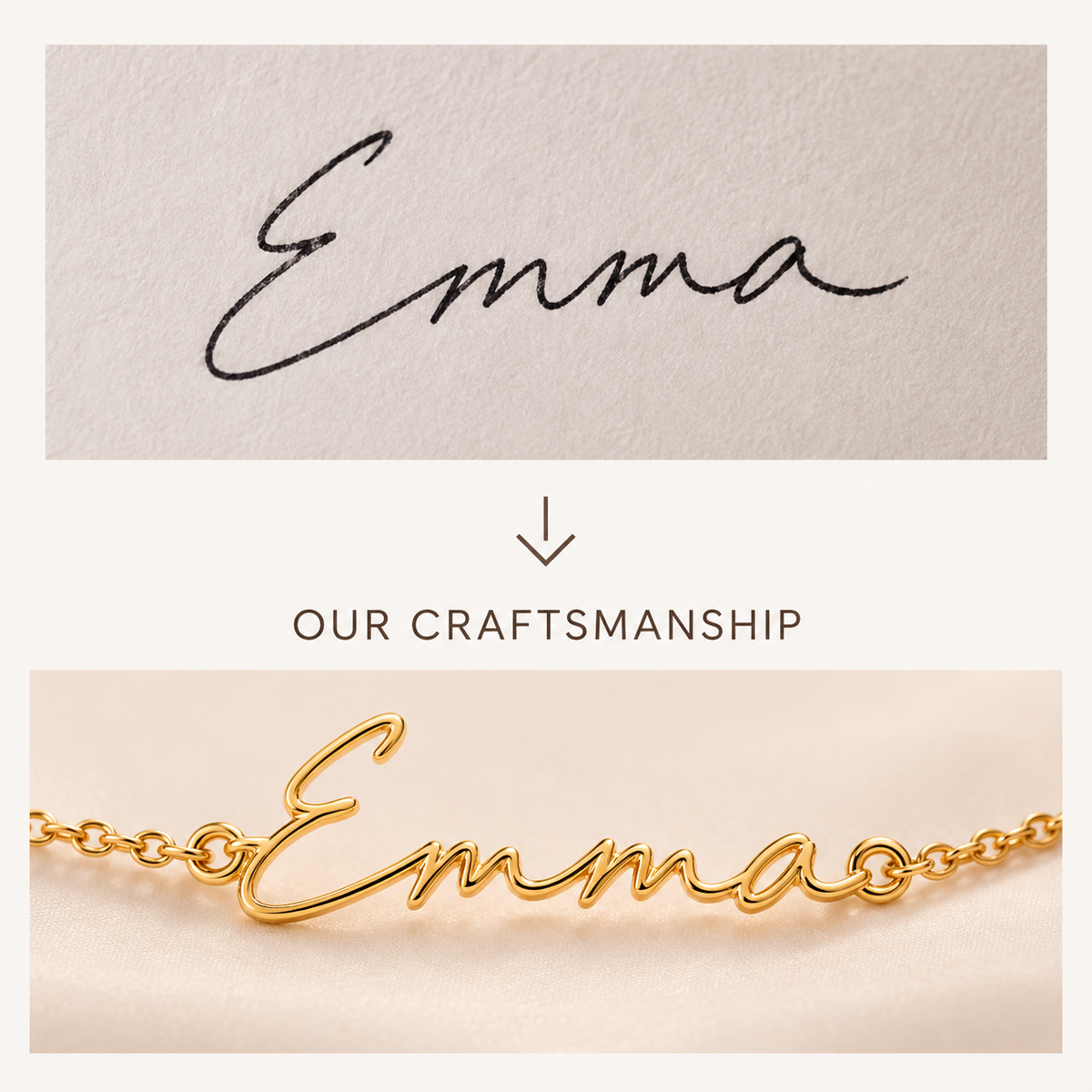 Actual Handwriting Bracelet – Custom Signature Jewelry