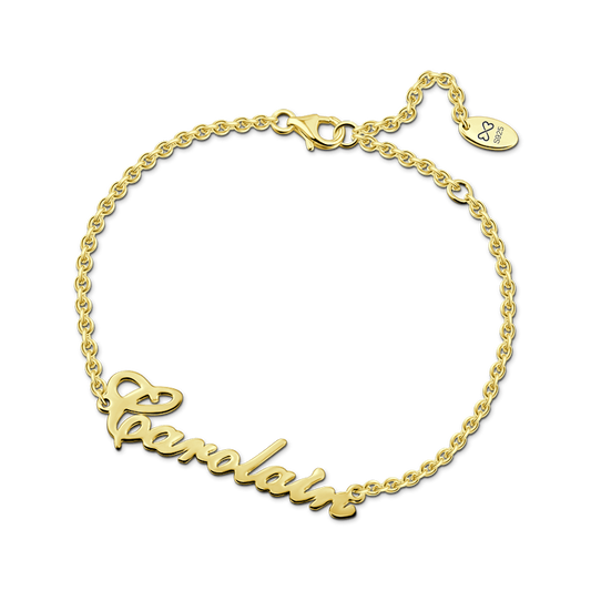 Carrie Style 14K Gold Plated Name Bracelet For Her