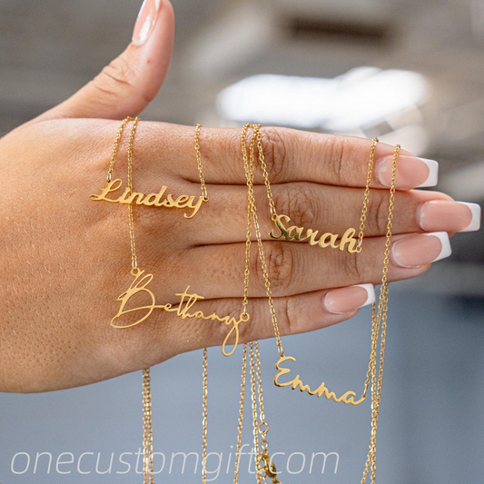 Custom Name Necklace, Christmas Gift for Her, Gold Plated Name Necklace, Personalized Name Necklace, Birthday Gift,Personalized Gift for Mom